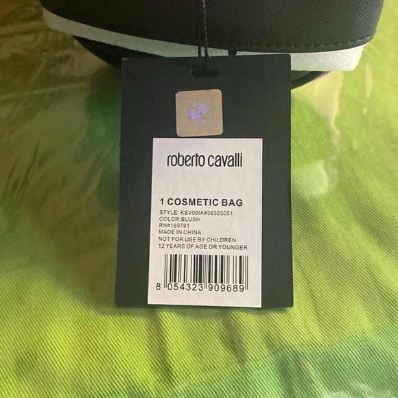 Roberto Cavalli New
Saffiano Logo Cosmetic Case travel vanity Bag - Picture 5 of 5